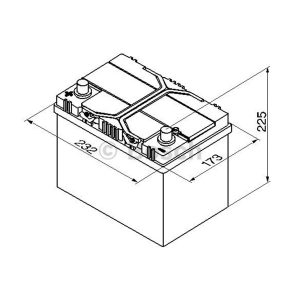 Rafgeymir Bosch 12V 60Ah / 540A Blue – mynd 3