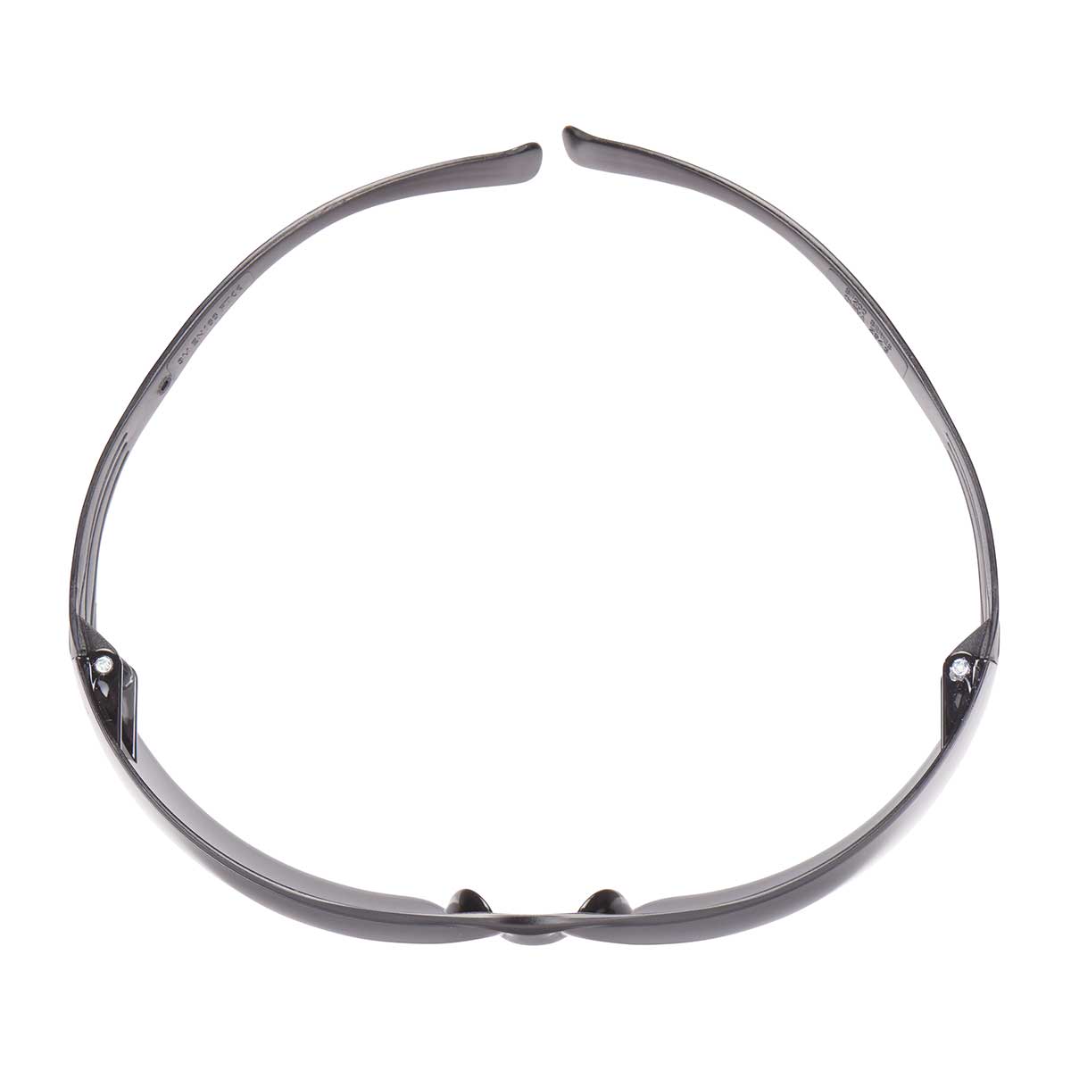 3M SecureFit SF202AF öryggisgleraugu með dökku gleri — ofan frá