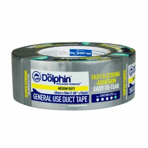Þrjár gráar Blue Dolphin FM 190 límbandsrúllur í mismunandi lengdum.