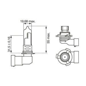 Pera HB3 60W 12V Pure Light á blister - Image 2