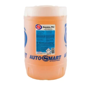 Autosmart Aquaseal Pro í blágrænum og hvítum brúsum með bláum merkimiðum.
