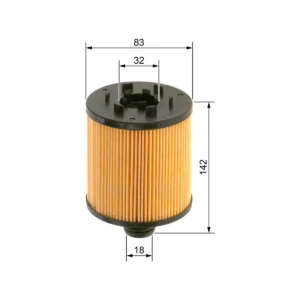 Málateikning af Bosch P 7273 olíusíu
