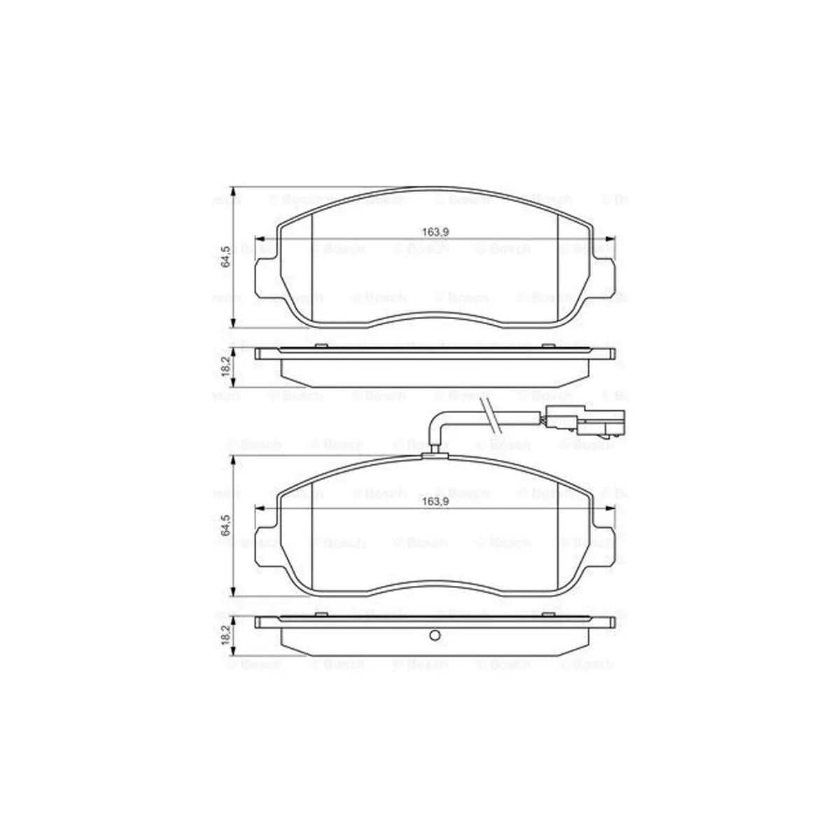 BOSCH Bremsuklossasett framan Renault/Opel, BP1417