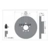 TEXTAR Bremsudiskur framan 332mm, 92345105