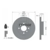 TEXTAR Bremsudiskur framan 238mm, 92350903