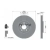 TEXTAR Bremsudiskur framan 330mm, 92351103