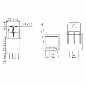 Relay 12V 30A 5 pinna - Image 3