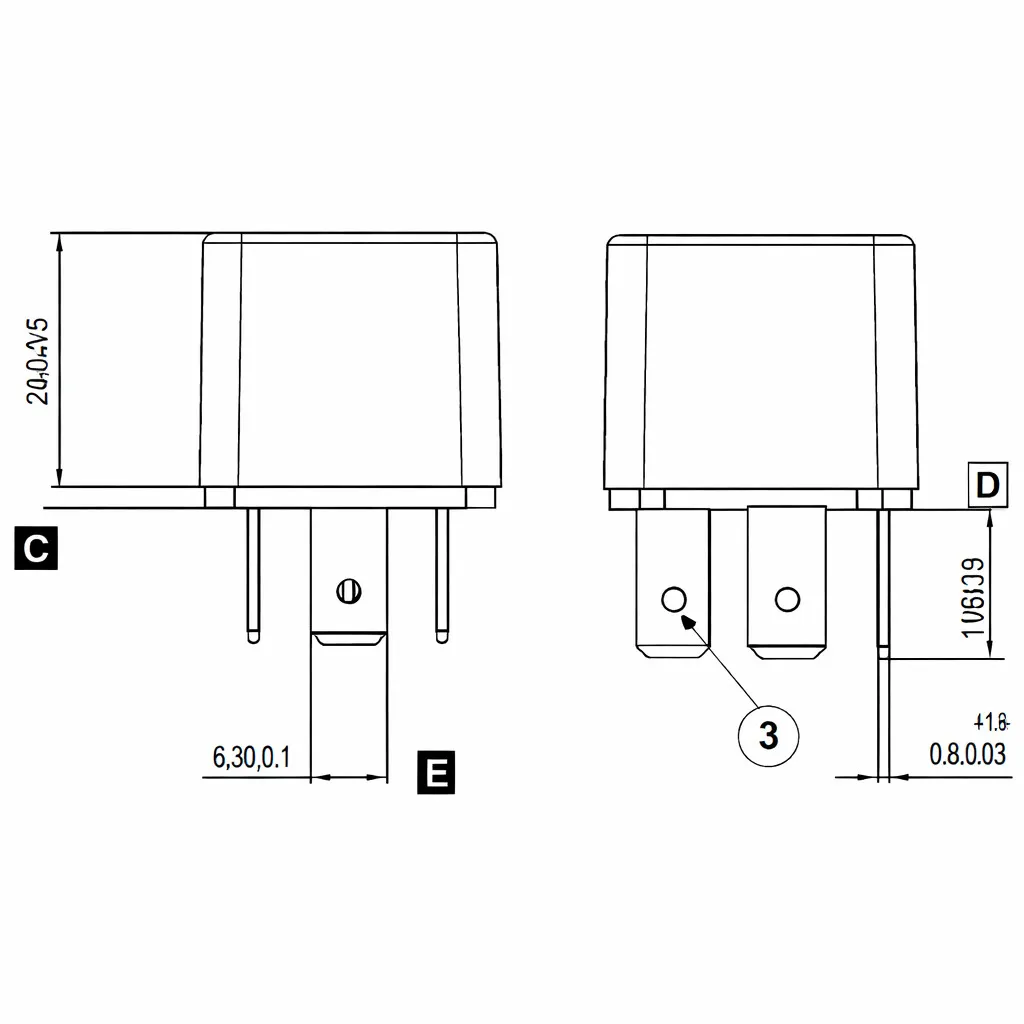 BOSCH Relay 24V 40A 4 pinna, viðbótarmynd 3