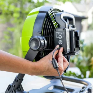 Greenworks 24V vifta – rafmagnstengi aftan á viftu