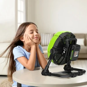 Greenworks 24V vifta – vifta notuð við borð innandyra