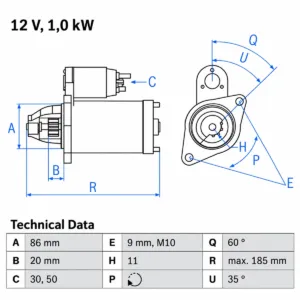 Startari Bosch ST 12V 1kW (R)