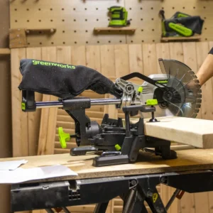 Greenworks 24V geirungssög 216 mm – geirungssög á vinnuborði