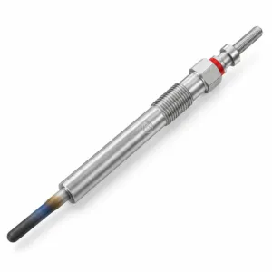 Bosch 0250403032 glóðarkerti séð á ská, með gengjum og hitastauti.