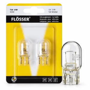 Flösser Pera 21W 12V W3x16d T20 2stk á spjaldi