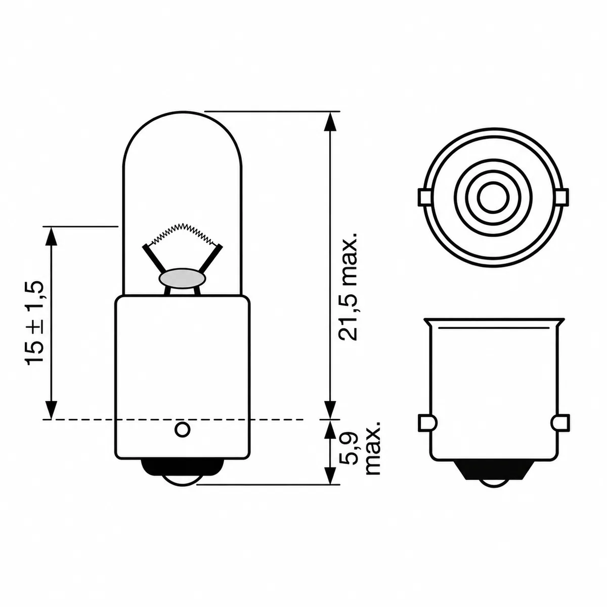 Bosch Trucklight T4W 24 V 4 W bílapera í umbúðum