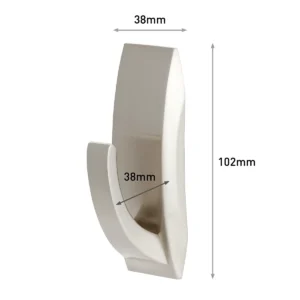 Málsetning á Command málmkrók: 102 mm hæð og 38 mm breidd.