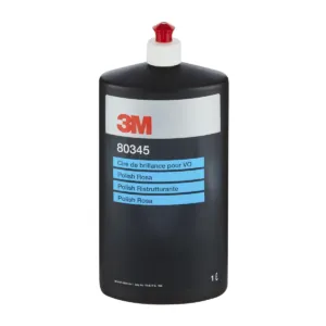 3M Polish Rosa 80345 í svartri 1 L flösku með rauðum skammtatappa
